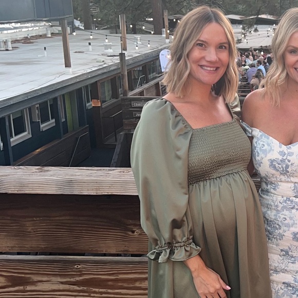 Beautiful green maternity midi dress 💚💚 - Picture 4 of 8